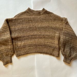 Tan cropped sweater from Urban Outfitters